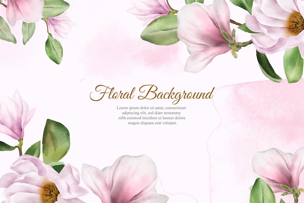 Elegant Magnolia Arrangement Flower Wedding Background Design