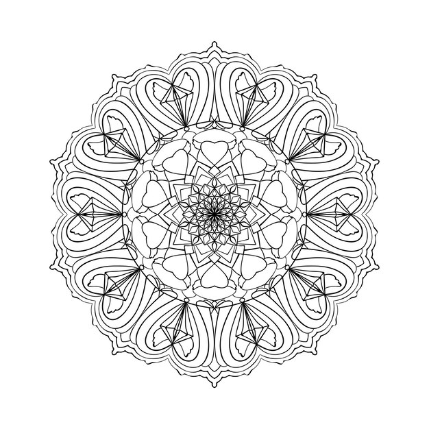 Elegant mandala round ornamental pattern.