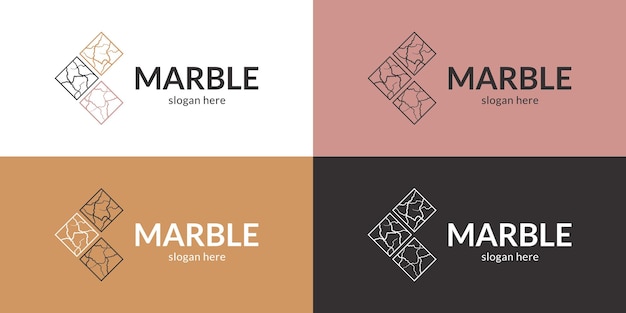 Vector elegant marble logo vector illustration