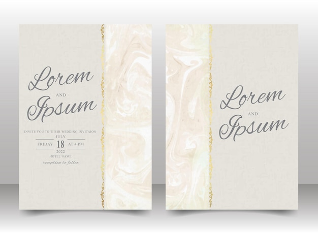 Elegant Marble Texture Wedding invitation card template