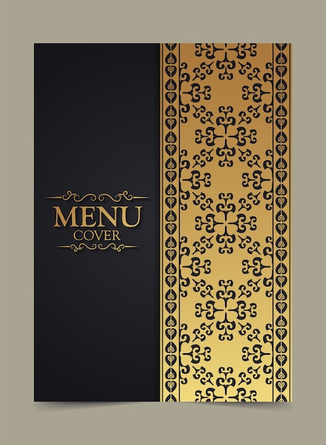 Vettore design elegante della copertina del menu