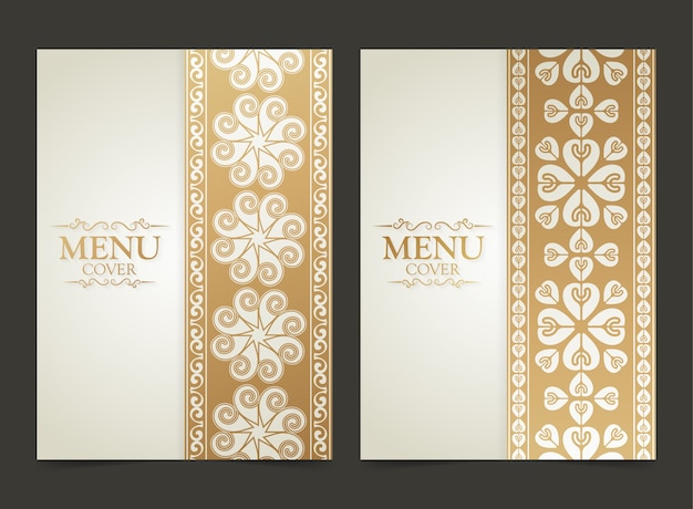 Elegant menu-omslagontwerp