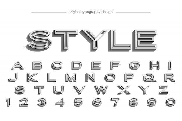 Elegant metal typography design