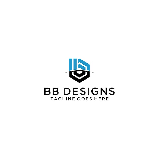 Elegant minimaal lettersymbool Letter BB-logo-ontwerp Vectorillustratie