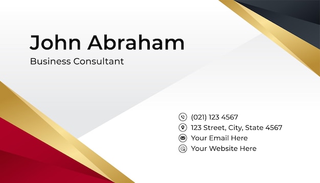 Elegant minimal black and yellow business card template