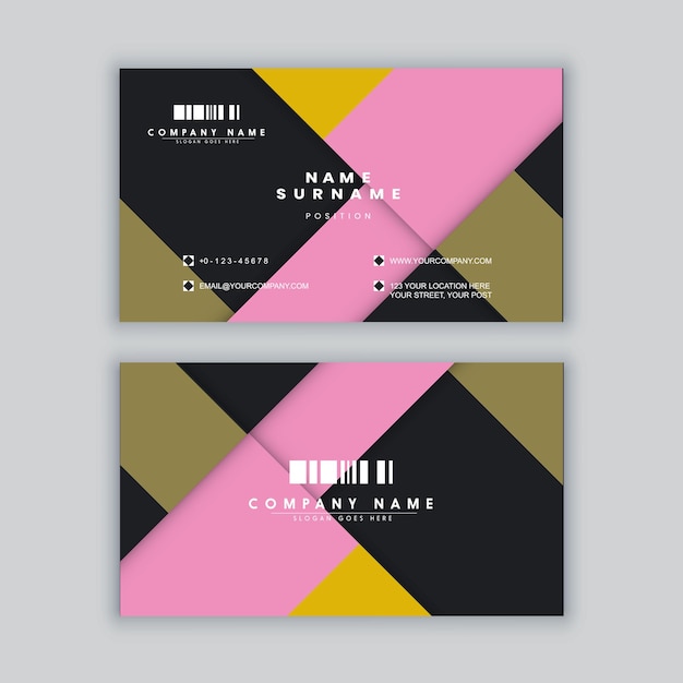 Vector elegant minimal business card template