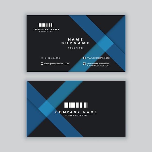 Elegant minimal business card template