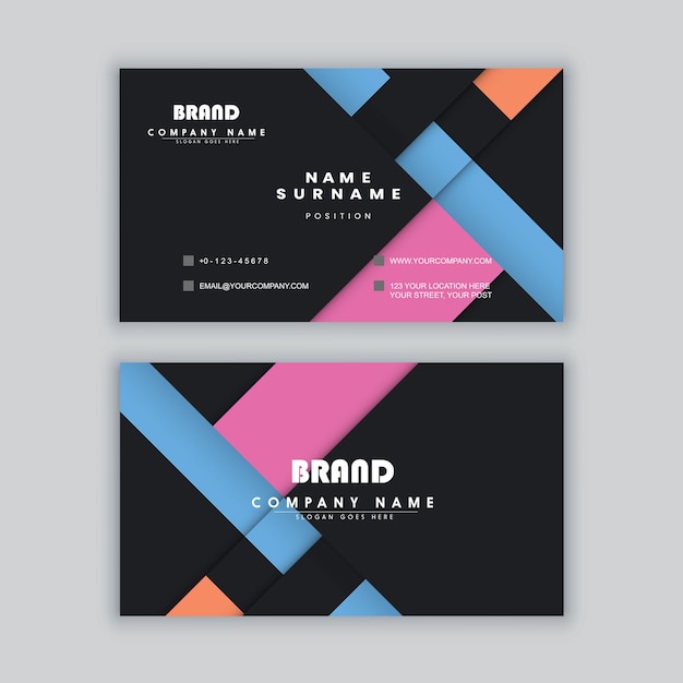 Elegant minimal business card template