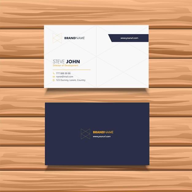 Vector elegant minimal business card template