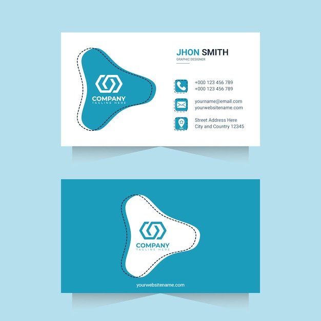 Vector elegant minimal business card template