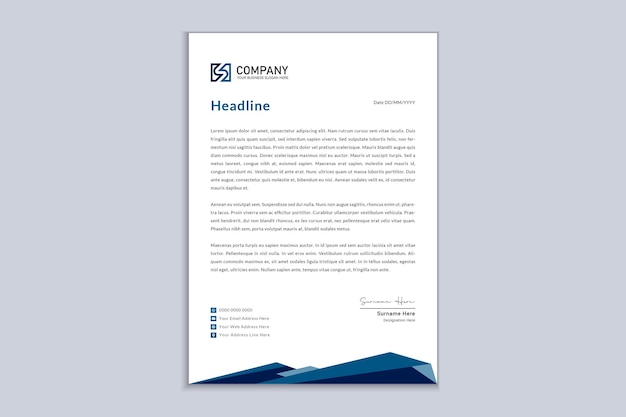 Elegant minimal clean letterhead template