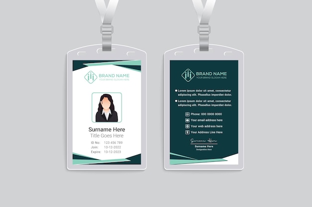 Elegant minimal id card template