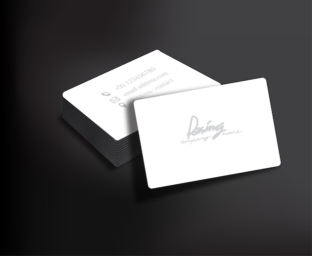 Elegant minimal modern business card design template mock up