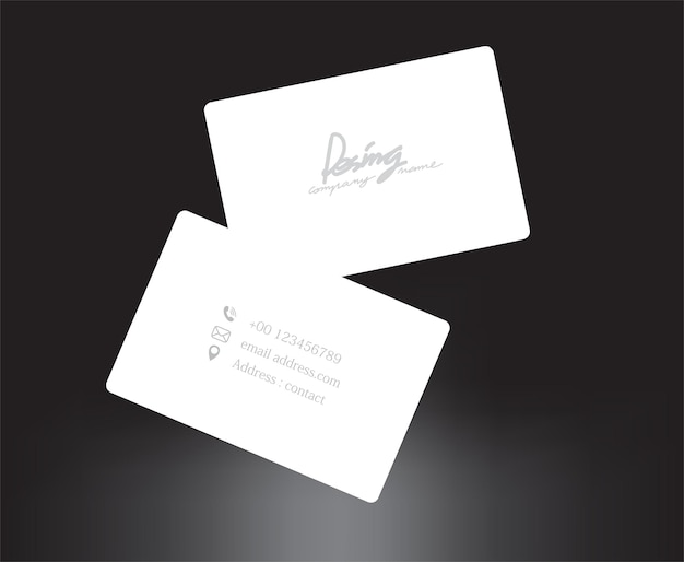 Elegant minimal modern business card design template mock up