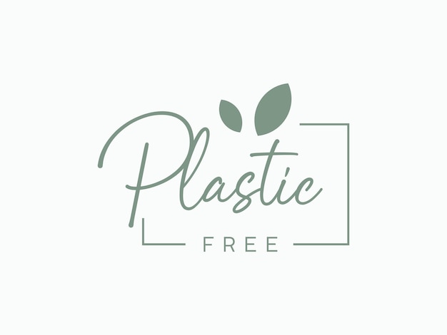 Elegant minimal plastic free logo