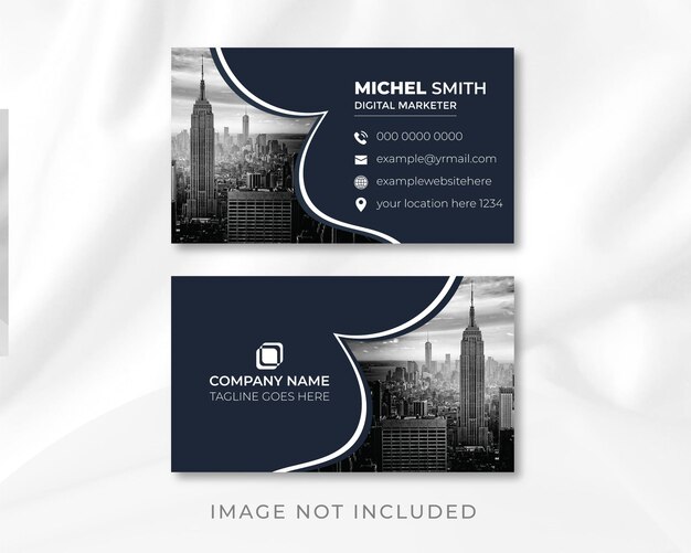 Elegant minimal professional abstract design corporate company agency business card vector template