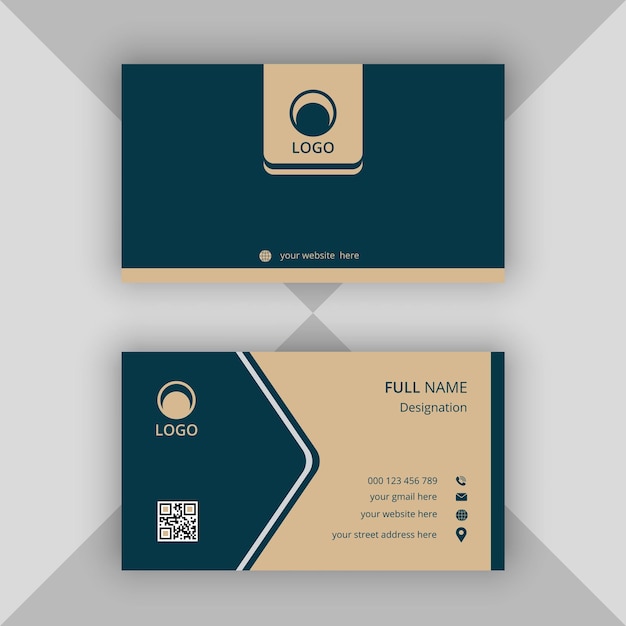 elegant minimal professional business card design.
