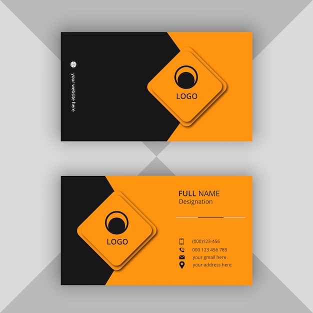 Elegant minimal professional business card template.