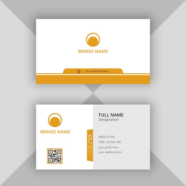 Elegant minimal professional business card template.