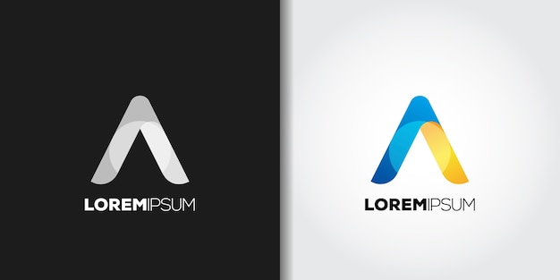 Elegant minimalism letter a logo