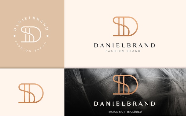 Elegant minimalist letter D monogram logo design