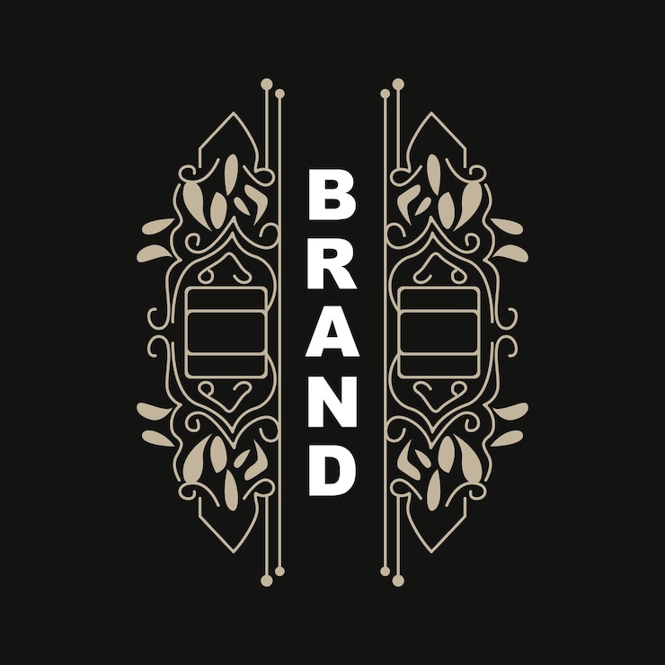वेक्टर elegant minimalist ornament logo template luxury ornament wedding decoration business batik style invitation batik frasion initial brand design