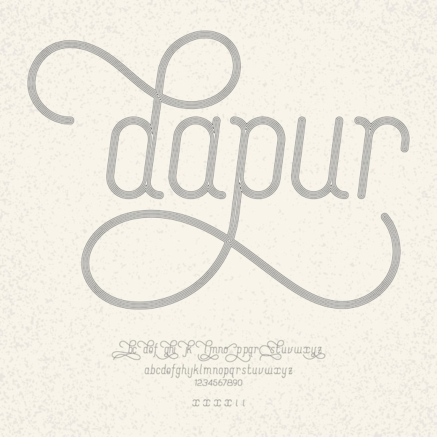 Vettore carattere elegante e moderno della lettera dell'alfabeto carattere tipografia di lusso carattere logo vettore premium