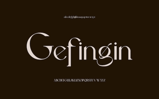 Elegant modern alphabet letter font luxury typography fonts logo font Premium Vector
