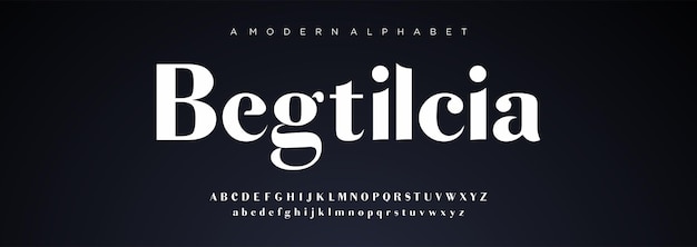 Elegante e moderno alfabeto lettere font classico lettering minimal fashion design tipografia moderni caratteri serif regolari