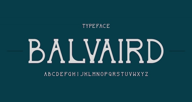 Elegant modern alphabet serif font