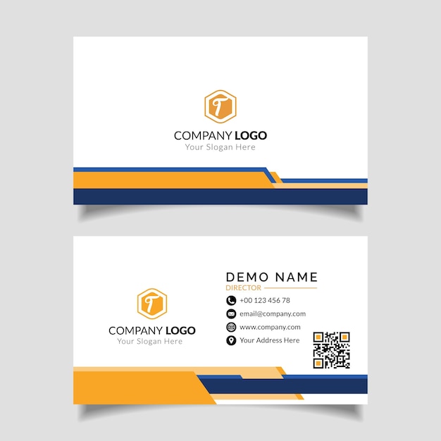elegant modern business card template design or visiting card