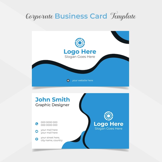 Elegant and modern business card template design