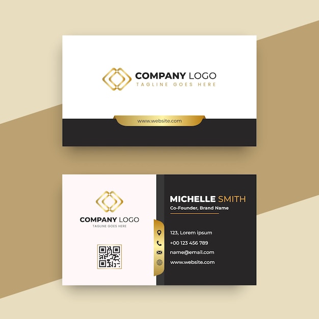 Elegant modern business card template