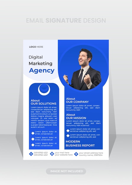 Elegant and modern business flyer design template