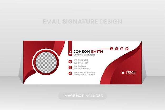 Elegant and modern email signature design template