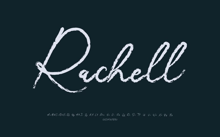  Elegant and modern handwritten font set premium vector