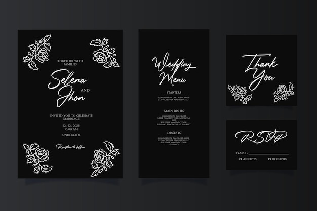 Elegant Modern Luxury Weeding Invitation Card