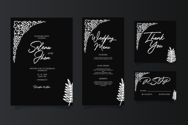 Elegant Modern Luxury Weeding Invitation Card