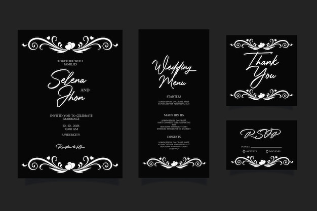 Elegant modern luxury weeding invitation card