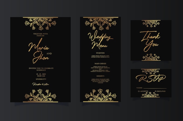 Elegant Modern Luxury Weeding Invitation Card