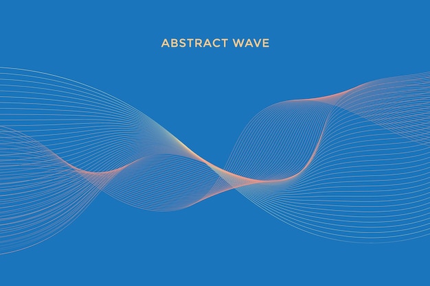 Elegant modern minimal abstract wavy lines in gradient