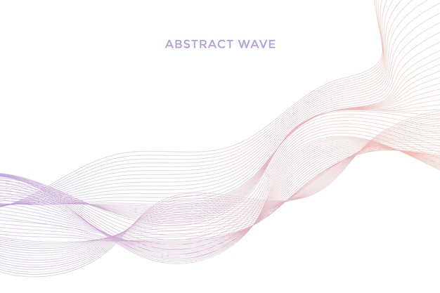 Elegant modern minimal abstract wavy lines in gradient