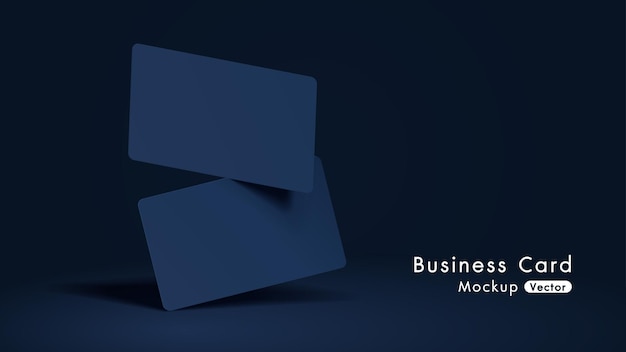 Elegant and modern navy business cards mockup