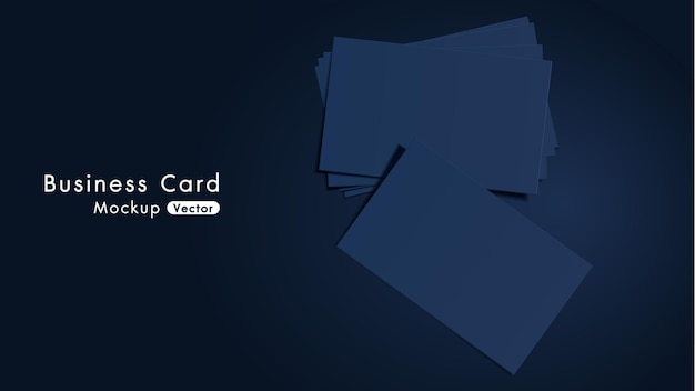 Elegant and modern navy business cards mockup