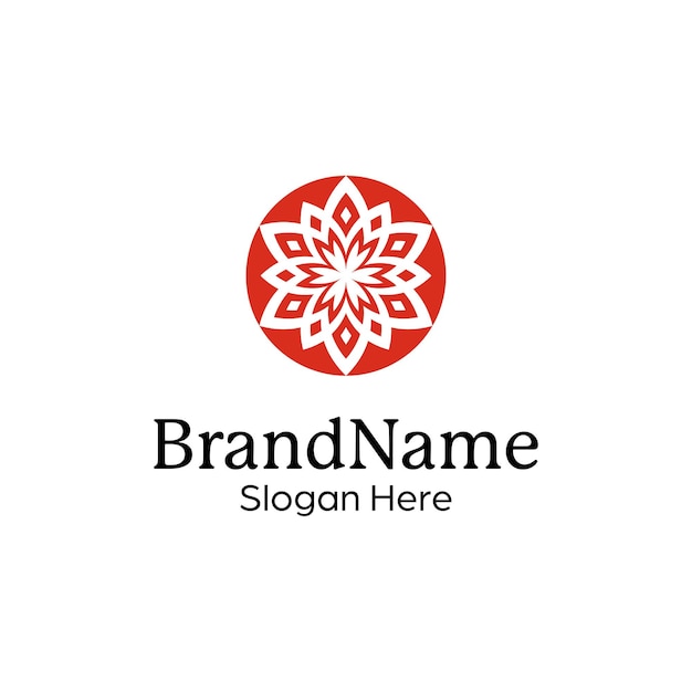 Vector elegant and modern ornamental decorative pattern mandala logo