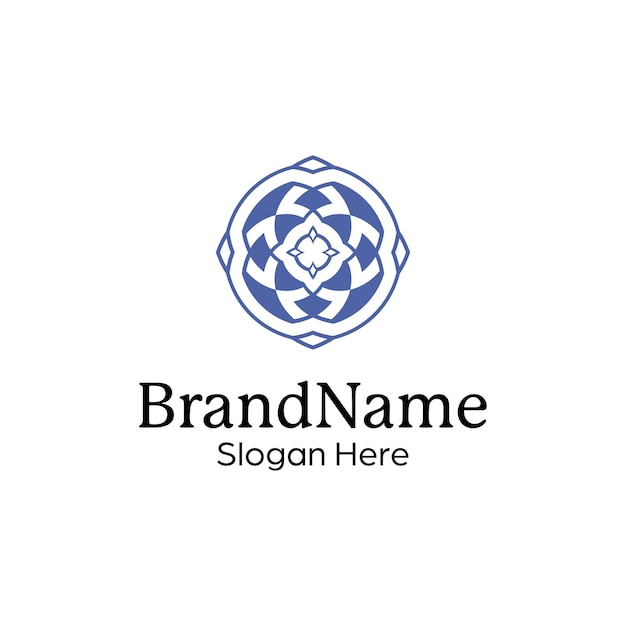 Vector elegant and modern ornamental decorative pattern mandala logo