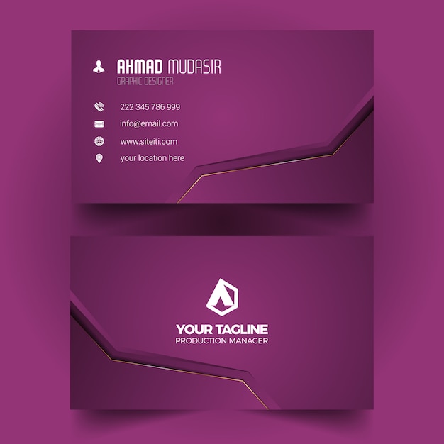 Elegant modern professional business card template
