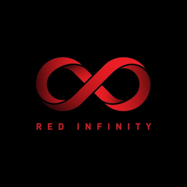 elegant and modern red infinity logo vector