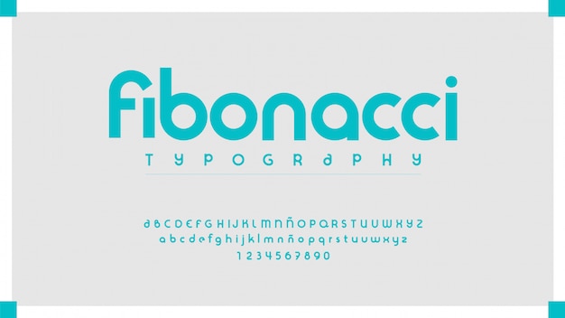 Elegant modern typeface