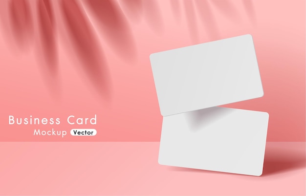 Vector elegant and modern white business cards mockup